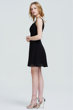 A-Line V-neck Short/Mini Chiffon Homecoming Dress With Ruffle Beading Sequins