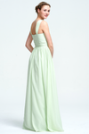 A-Line Scoop Neckline Floor-Length Sweetheart Top Chiffon Bridesmaid Dress With Lace Emblished