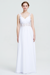 A-Line Sweetheart Neckline Floor-Length Sheer Waist Bridesmaid Dress With Beading Flowers