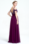 A-Line Off-the-shoulder Sweetheart Neckline Floor-Length Prom Dress With Beading