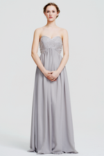 A-Line Strapless Sweetheart Floor Length Prom Dress With Beading Top