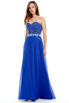 A-Line Strapless Sweetheart Floor Length Mermaid Prom Dress With Beading Top