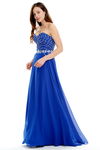A-Line Strapless Sweetheart Floor Length Mermaid Prom Dress With Beading Top
