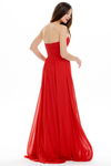 A-Line Burgundy Sweetheart Ruffle Floor Length Bridesmaid Dress