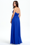 A-Line Strapless Sweetheart Floor-Length Chiffon Bridesmaid Dress With Ruffle