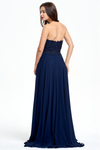 A-Line Strapless Sweetheart Floor-Length Chiffon Bridesmaid Dress With Beading