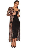 PROMLINK Women Sequin Long Sleeve Ankle Length Cardigan Cloak