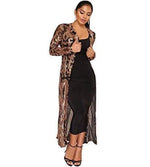 PROMLINK Women Sequin Long Sleeve Ankle Length Cardigan Cloak